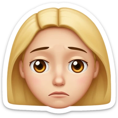 Disappointed and sad face sticker