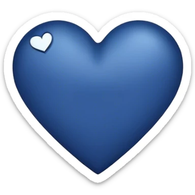 Corazón azul oscuro sticker