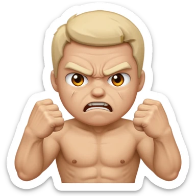 Animosity - strong hostility or ill feeling toward someone with angry gestures sticker