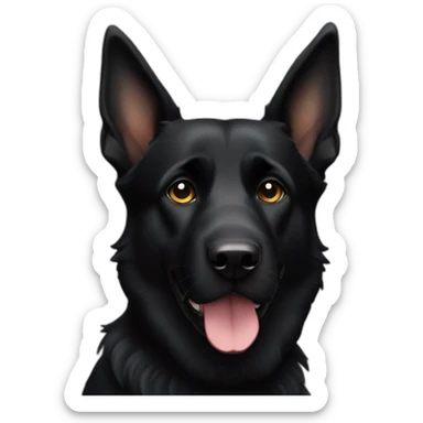 Black German Sheperd sticker