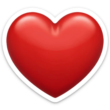 Left half of A red geart sticker