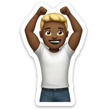 beat arms up like an x sticker