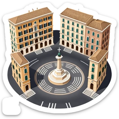 piazza di spagna view from up above
no square style no frame png style 
no squared only building sticker