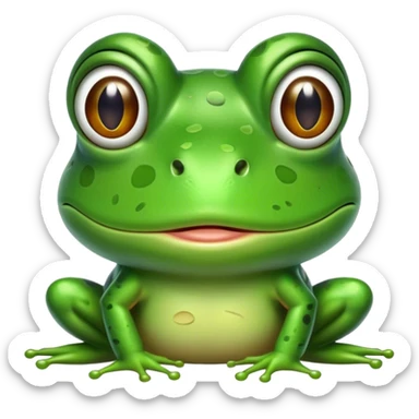dopey looking frog sticker