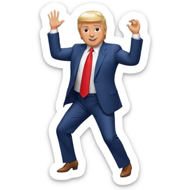 Donald Trump bailando sticker