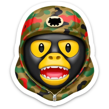 Сделай логотип Bape sticker