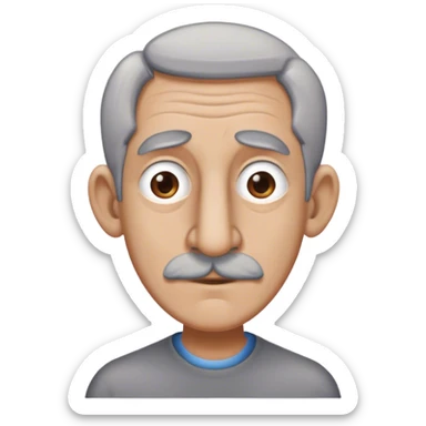 A man with half hair in Grey and a big nose Name Otto  sticker