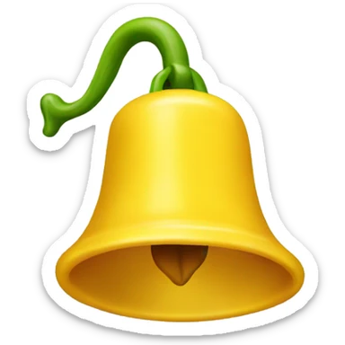 a yellow bell sticker