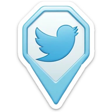 Twitter verification checkmark badge, light blue irregular octagon with white checkmark sticker