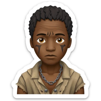 Black African slave sticker