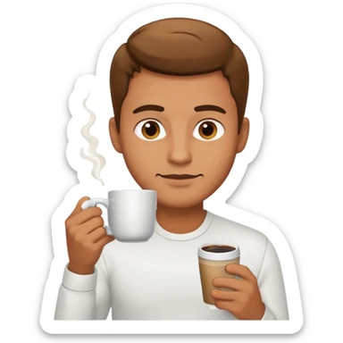 hot coffee guy sticker