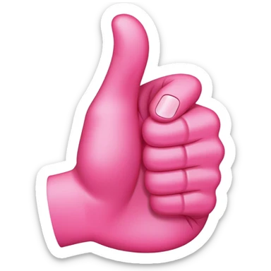 thumbs down that is pink sticker