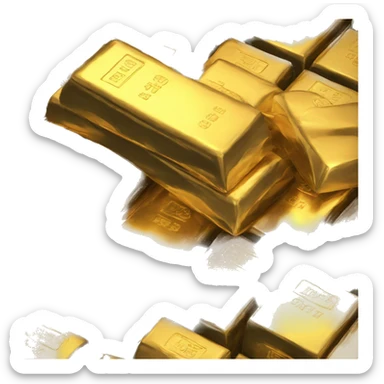 Pile of gold bar sticker