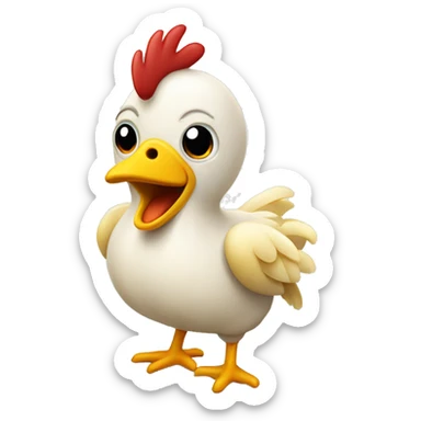 pollito con expresion alegre  sticker
