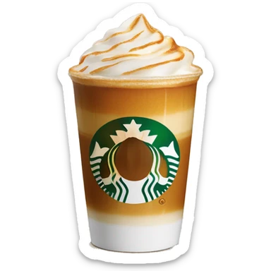 Caramel brûlée latte from Starbucks sticker