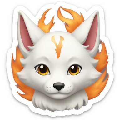 kitsune white take heart sticker