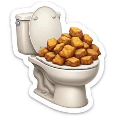 stubborn nuggets toilet sticker