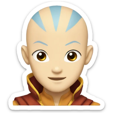 Aang in avatar state from avatar the last air bender sticker