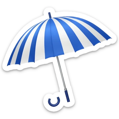umbrella summer blue and withe sticker