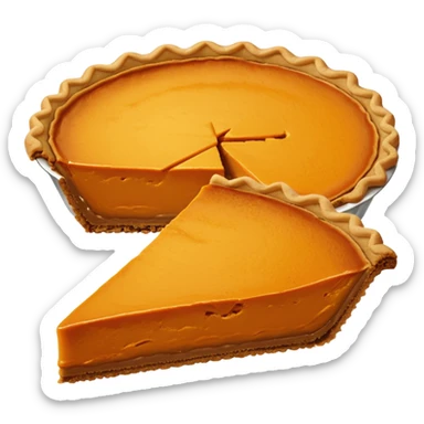 A slice of pumpkin pie sticker