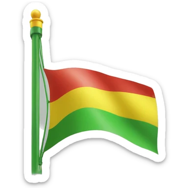 green, yellow and red flag sticker