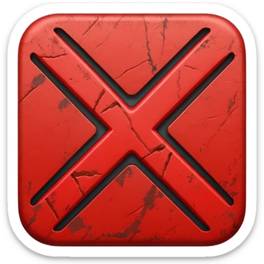 REd X mark sticker