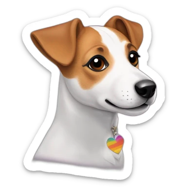 Jack russell dressed lgbt sticker