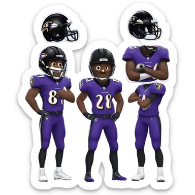 Baltimore ravens players  sticker