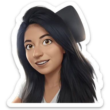 smiling girl in car interior sticker