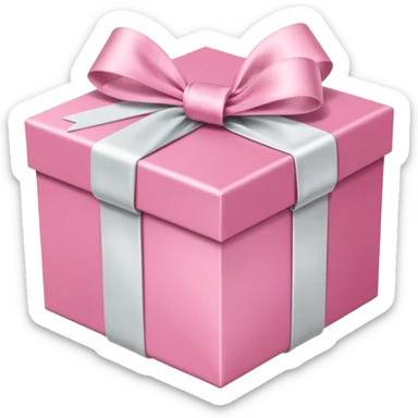 pretty pink gift box sticker