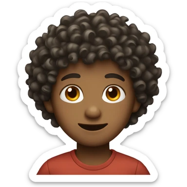Curly Haired Boy sticker