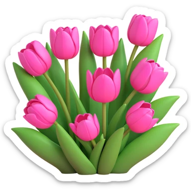 Pink tulips sticker
