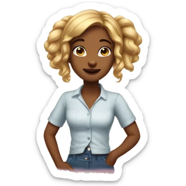 Girl honeybun sticker