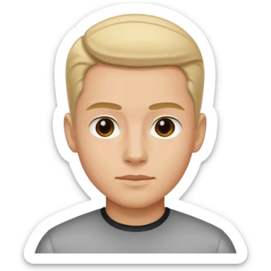 Young man with slicked back hair sticker