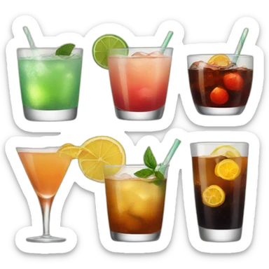 selection of classy drinks sticker