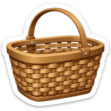 empty wicker basket sticker