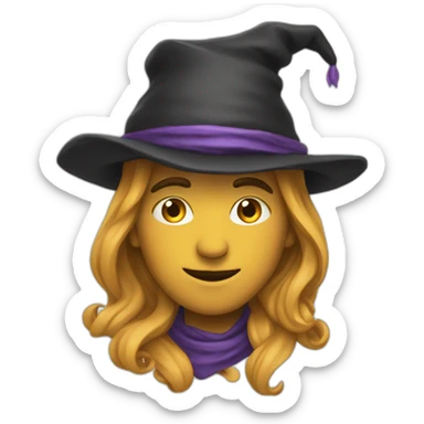 sorcière qui rie sticker