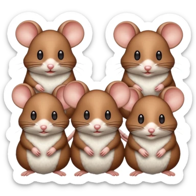 Woolly mice sticker