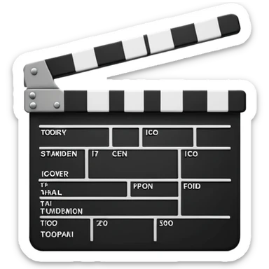 “movie clapperboard mid-snap sticker