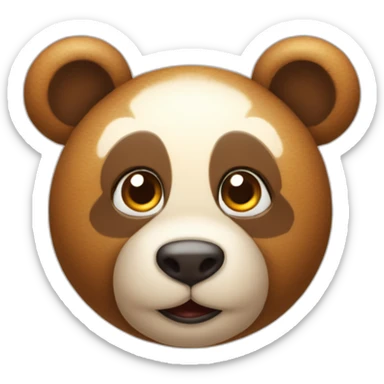 Nounours avec des cœurs dans yeux les yeux sticker