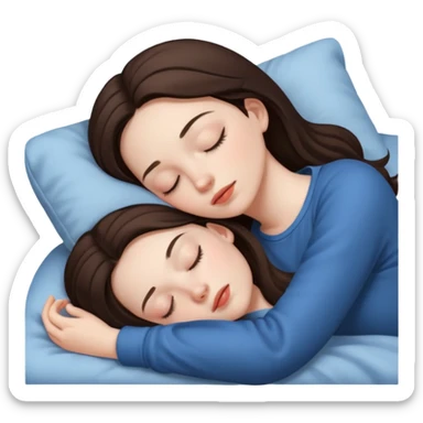 Brunette girl sleeping sticker