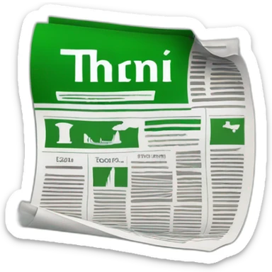 Lisbon Newspaper for mobility and sustainability) green logo sticker