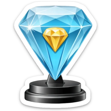 diamond play button sticker