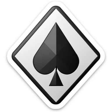 3d diamond shape matte black. diamond shape like on a playing card sticker