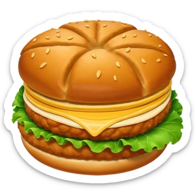 Schnitzelbroetchen mit Salatblatt, keine extra Sachen sticker