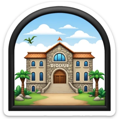 Dinosaur Museum Building sticker