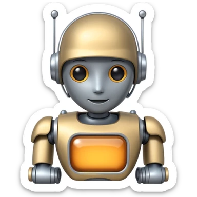Cute Robot assistant sticker