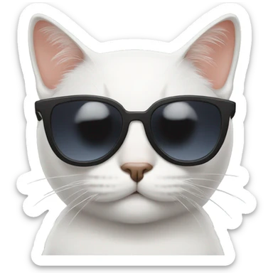 Cat with sunglasses sticker
