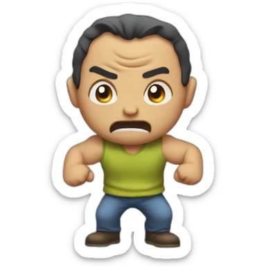 ANGRY MAN PULLING HAIT OUT sticker