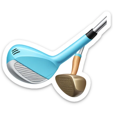 Light blue golf clubs sticker